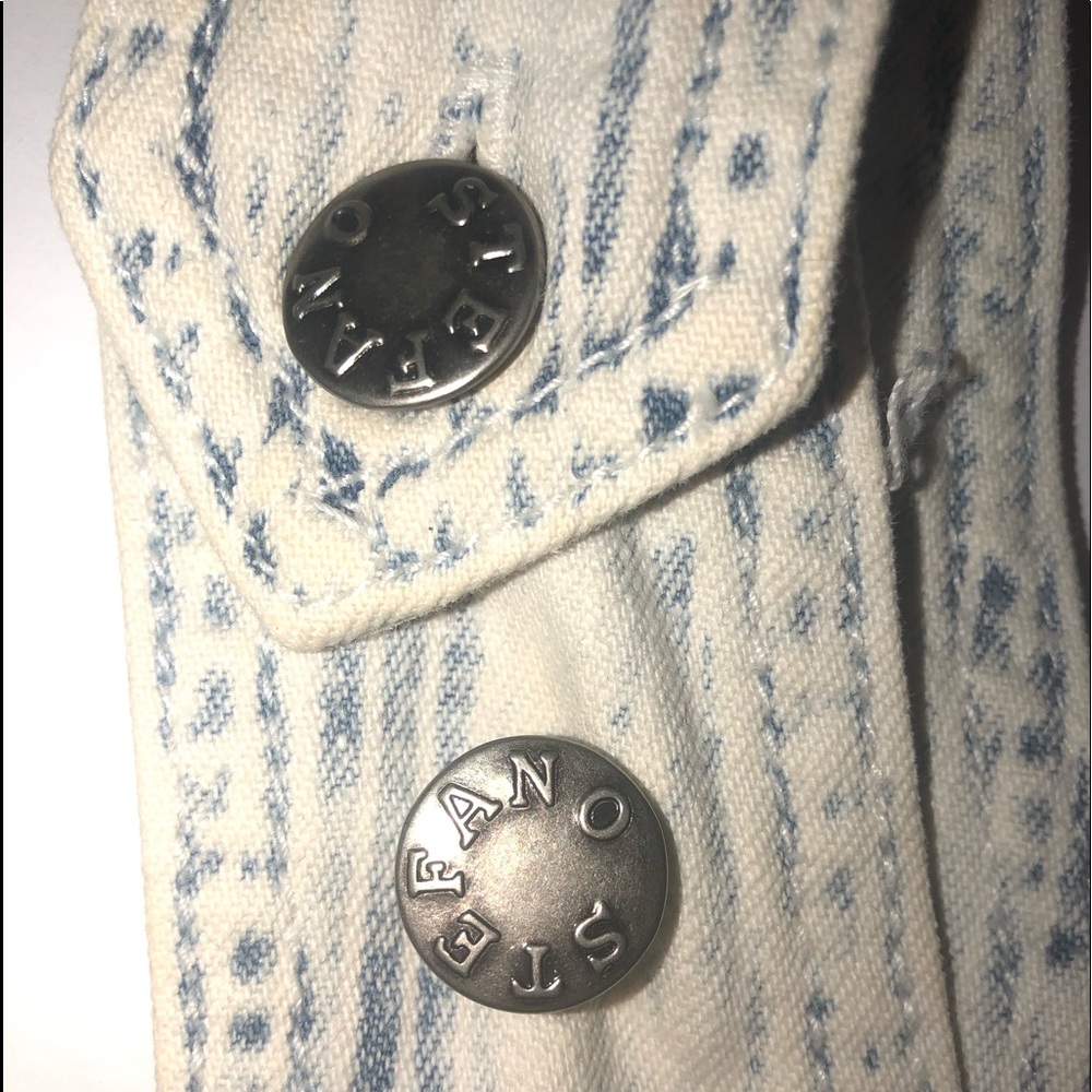 VINTAGE 1980’s OVERALL DISTRESSED PINSTRIPE DENIM SHORTALLS - Picture 8 of 16